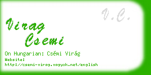 virag csemi business card